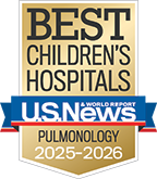 U.S. News & World Report - Best Children's Hospitals: Pulmonology 2025-2026 badge