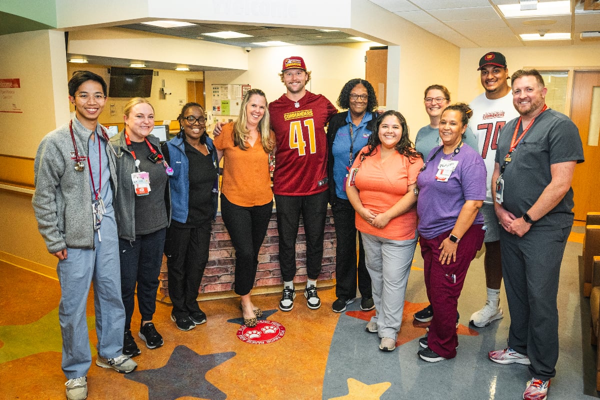 Commanders with hospital staff