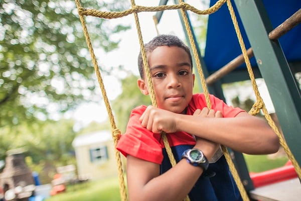 A boy on playground.