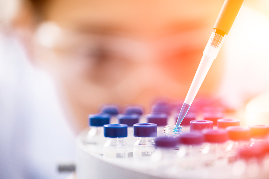 Chemist working in lab