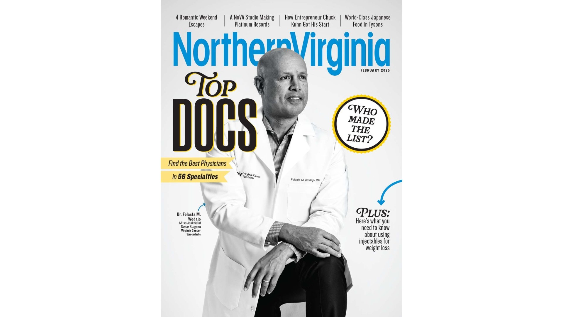 Cover of Northern Virginia magazine, Top Doctors 2025