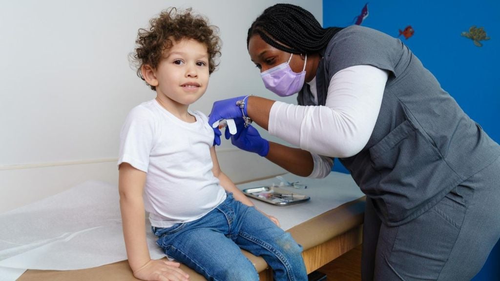 boy receiving vaccine
