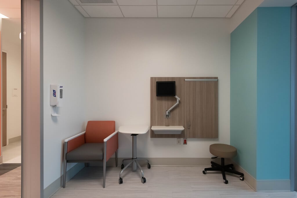 A consultation area at the Rare Disease Institute.