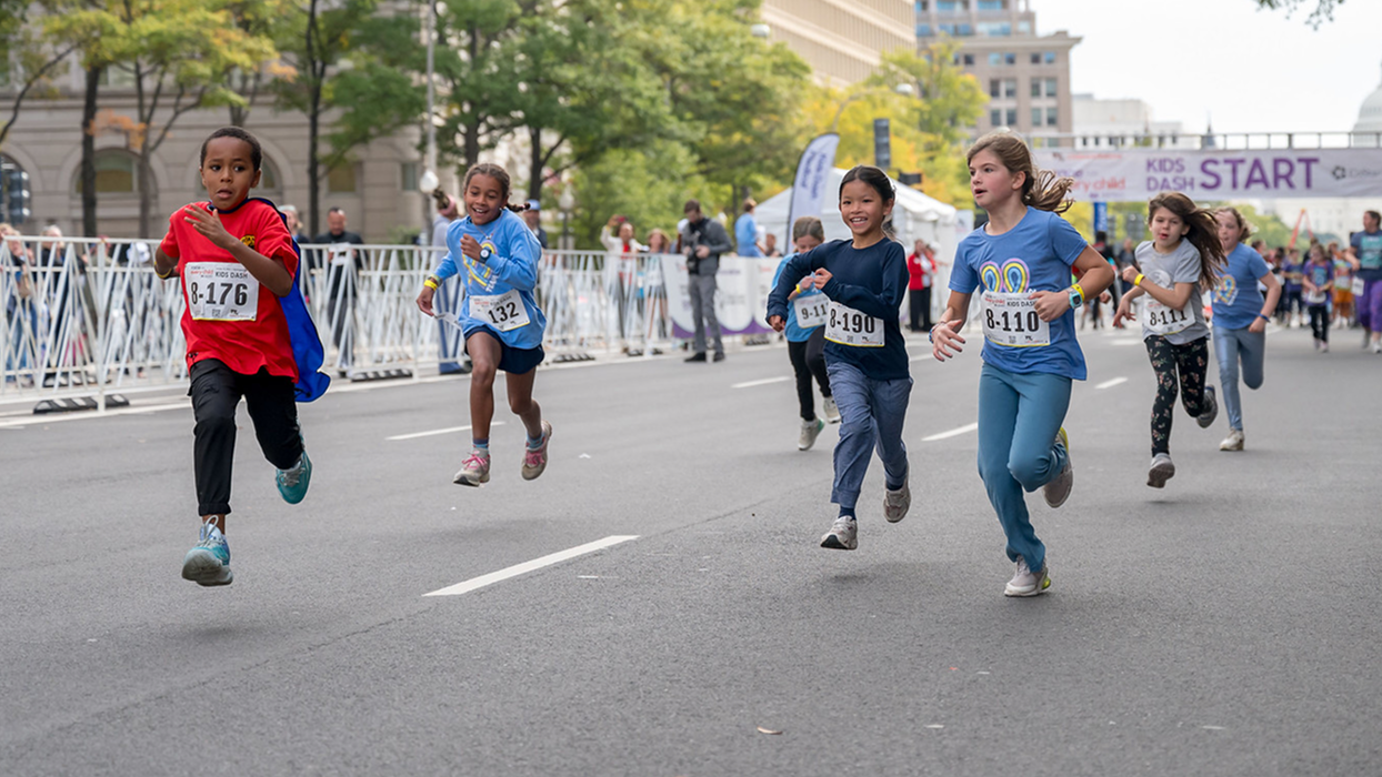 Kids running in a race
