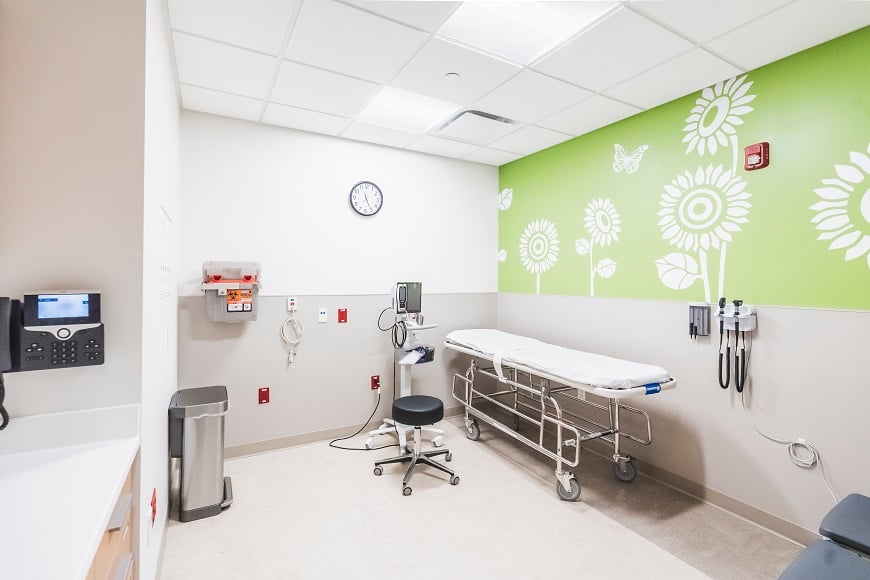 Exam room at the Prince George's County Ambulatory Surgery Center