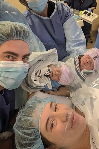 Infants Winona with twin brother