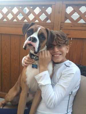 Ryan Morales and dog