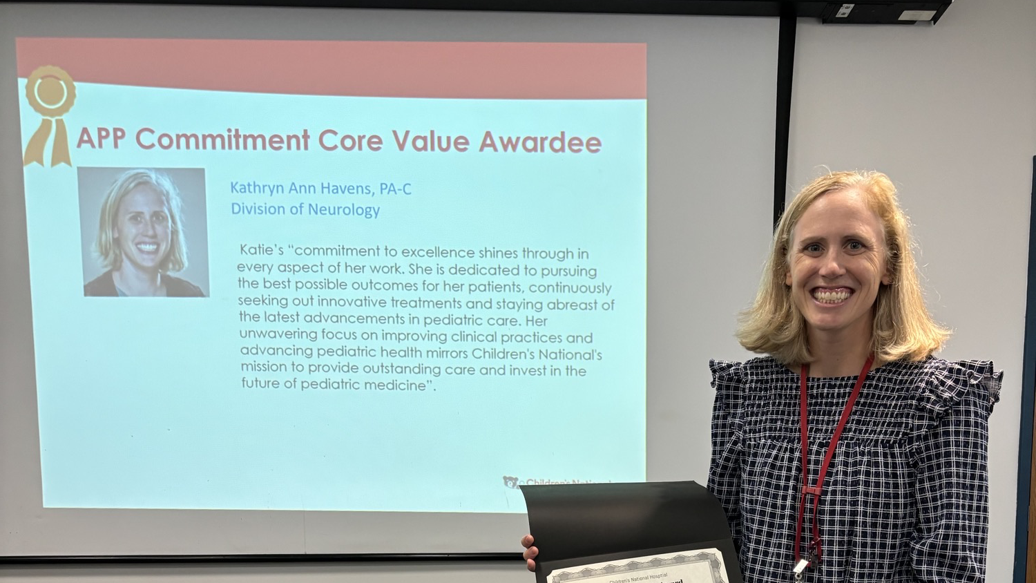 Award winner for APP Commitment Core Value