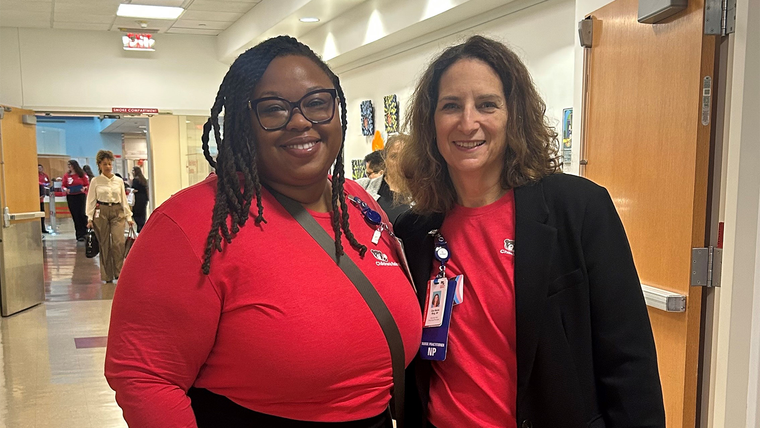 Two women standing for a photo