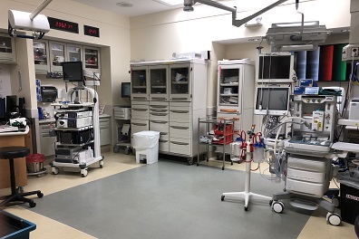 This is one of two gastroenterology procedure rooms, which are adjacent to the 17 main operating rooms