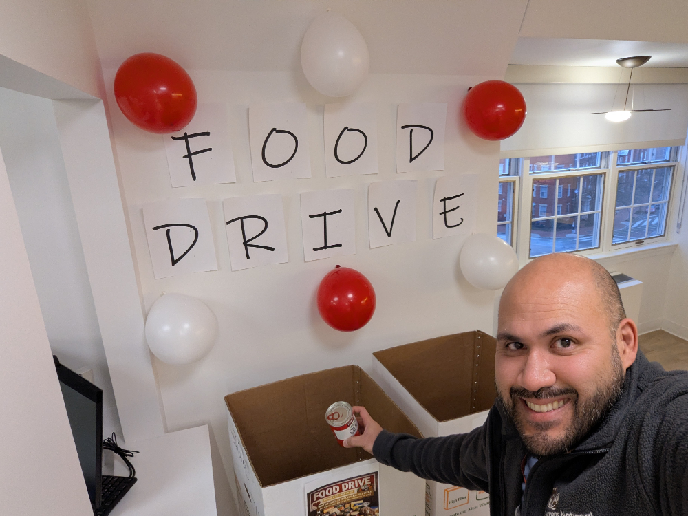 Food drive and Dr. Jaber