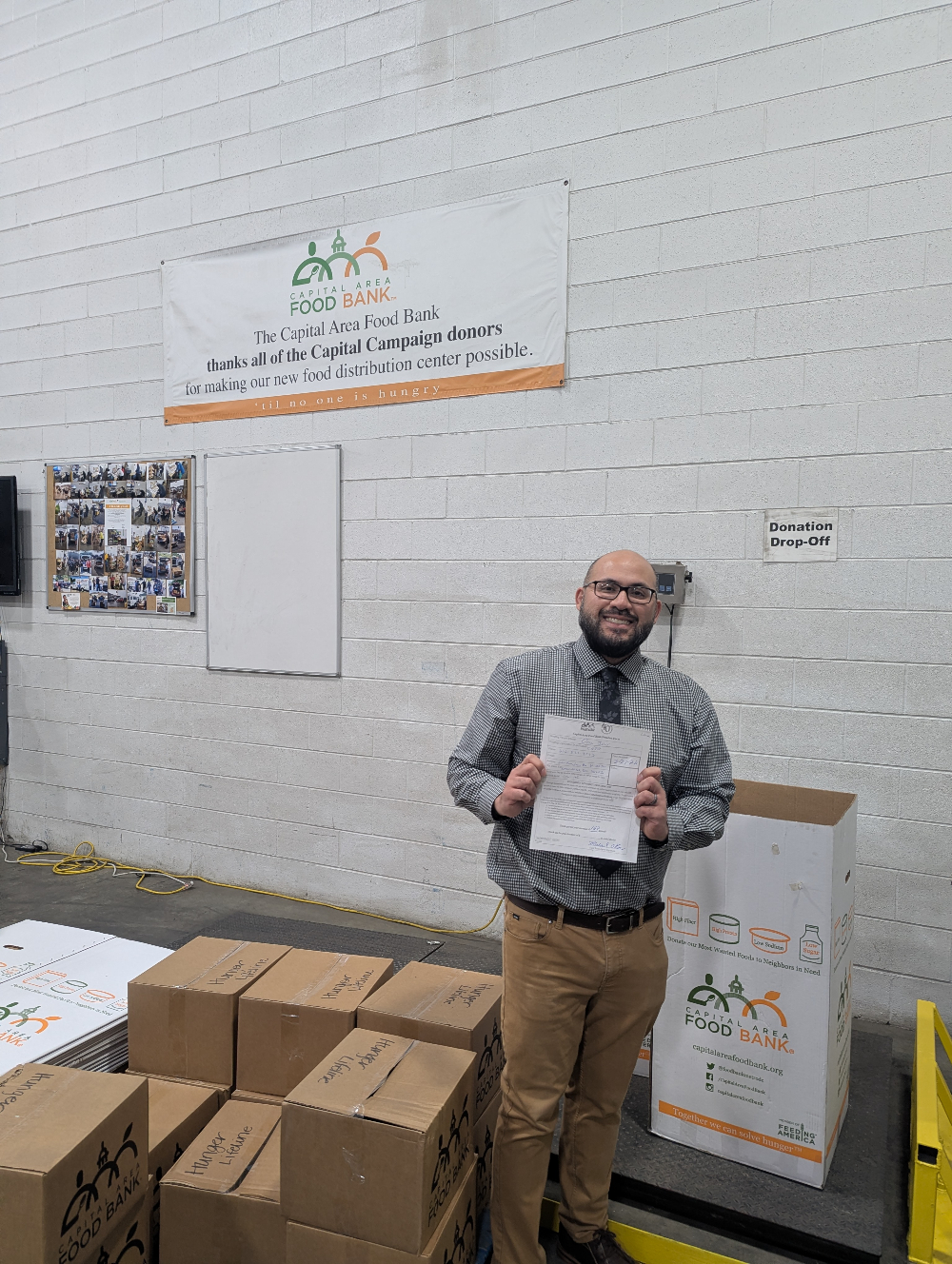 Food drive and Dr. Jaber