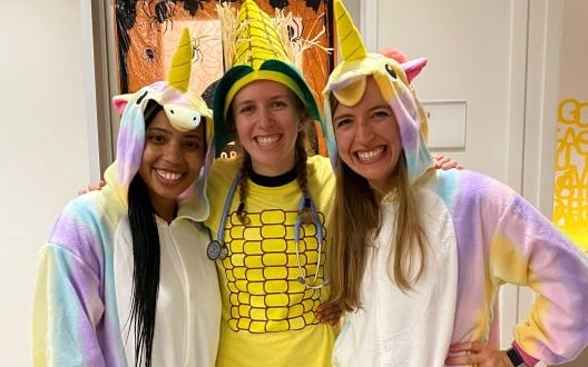 Residents at a costume party