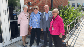 Dr. Luban and attendees of the celebration.