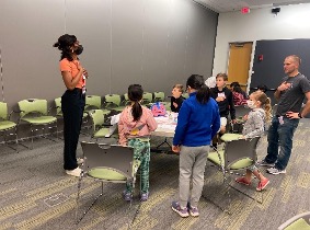 Students engaging in the event activities.