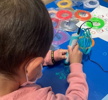 Child participates in a science learning activity at Children’s National Hospital in Washington D.C, June 19, 2024. The program is designed to inspire interest in STEM education. 