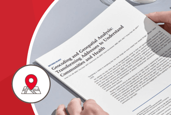 Geocoding and Geospatial Analysis: Transforming Addresses to Understand Communities and Health publication with a map icon.