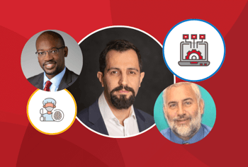 Reza Monfaredi, Chima Oluigbo, Kevin Cleary and icons of a neurosurgeon and technology innovation.