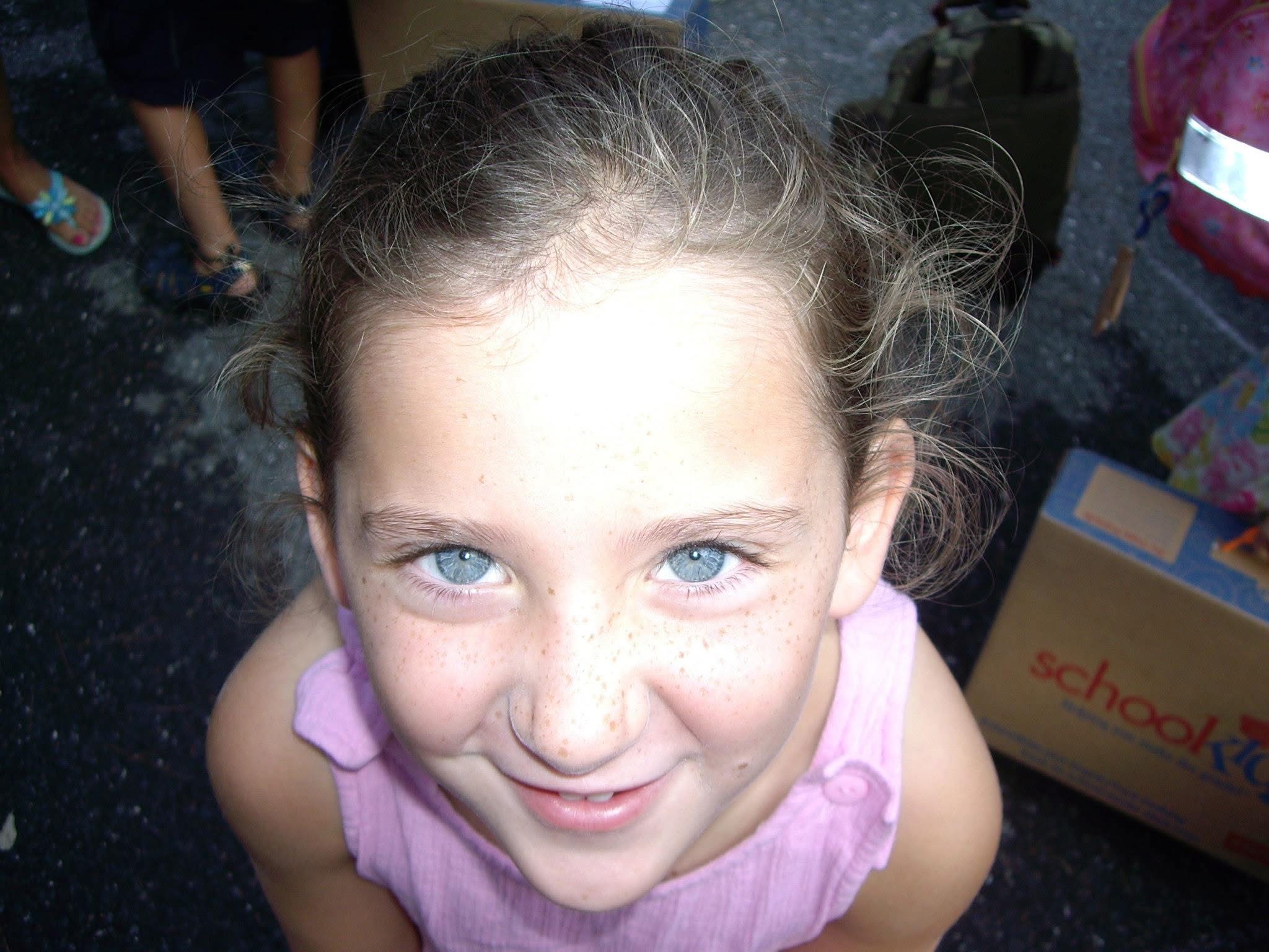 Kayla, at age 6, as she started first grade