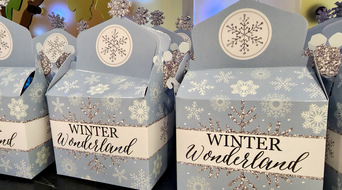 Winter Wonderland holiday gift boxes