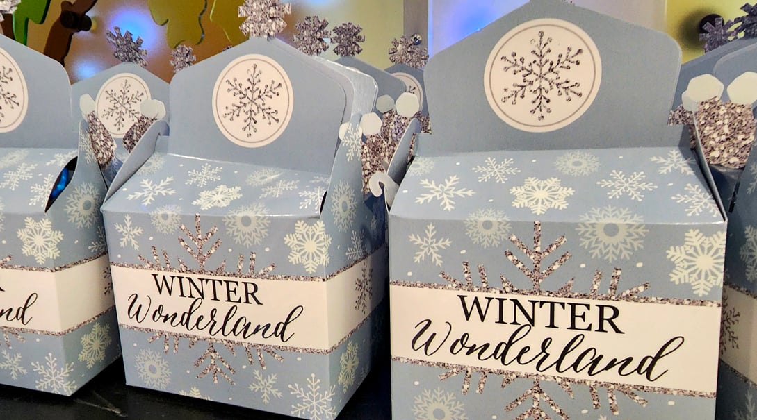 Winter Wonderland holiday gift boxes