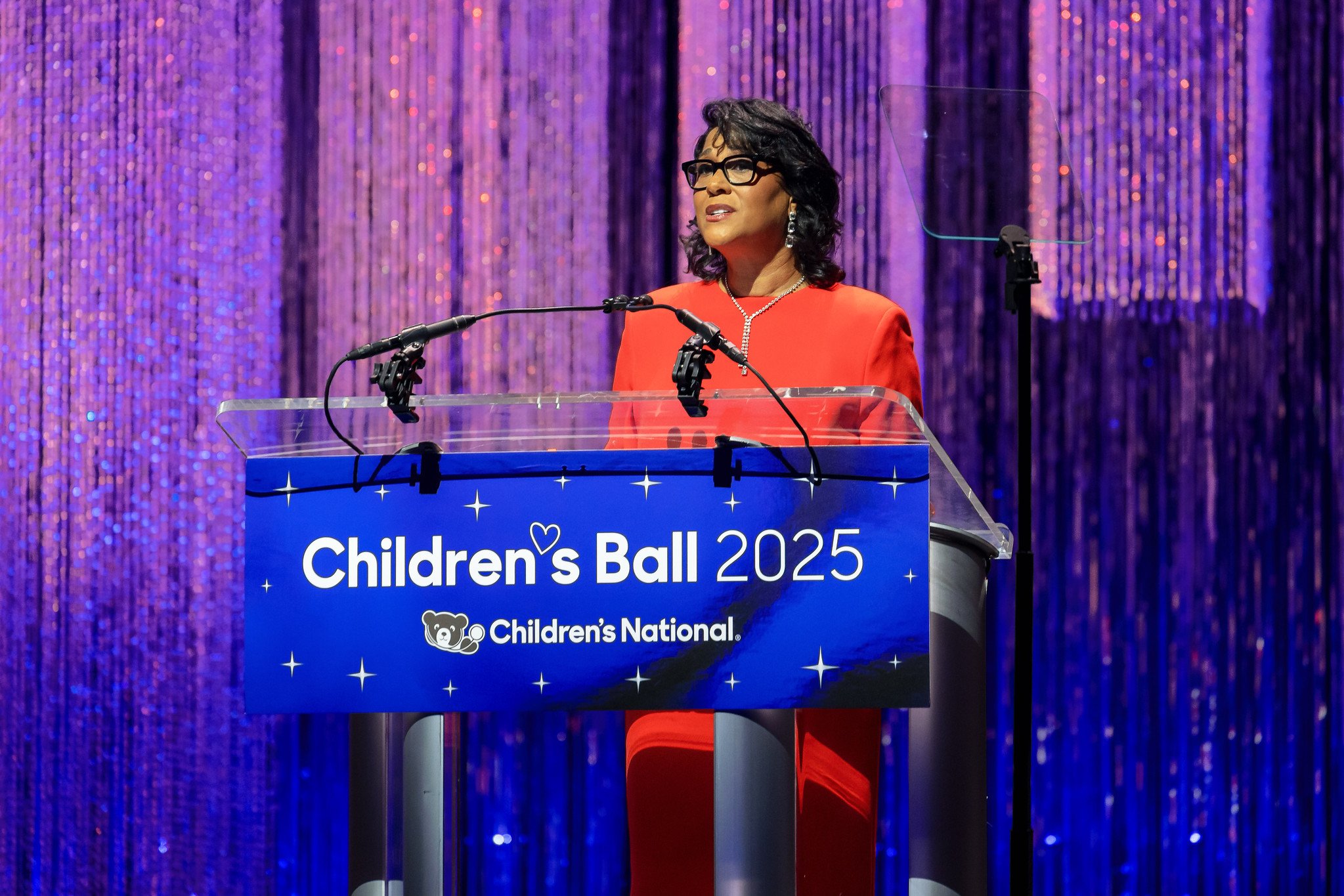 Children's National President and CEO Michelle Riley-Brown, MHA, FACHE, speaking at a podium