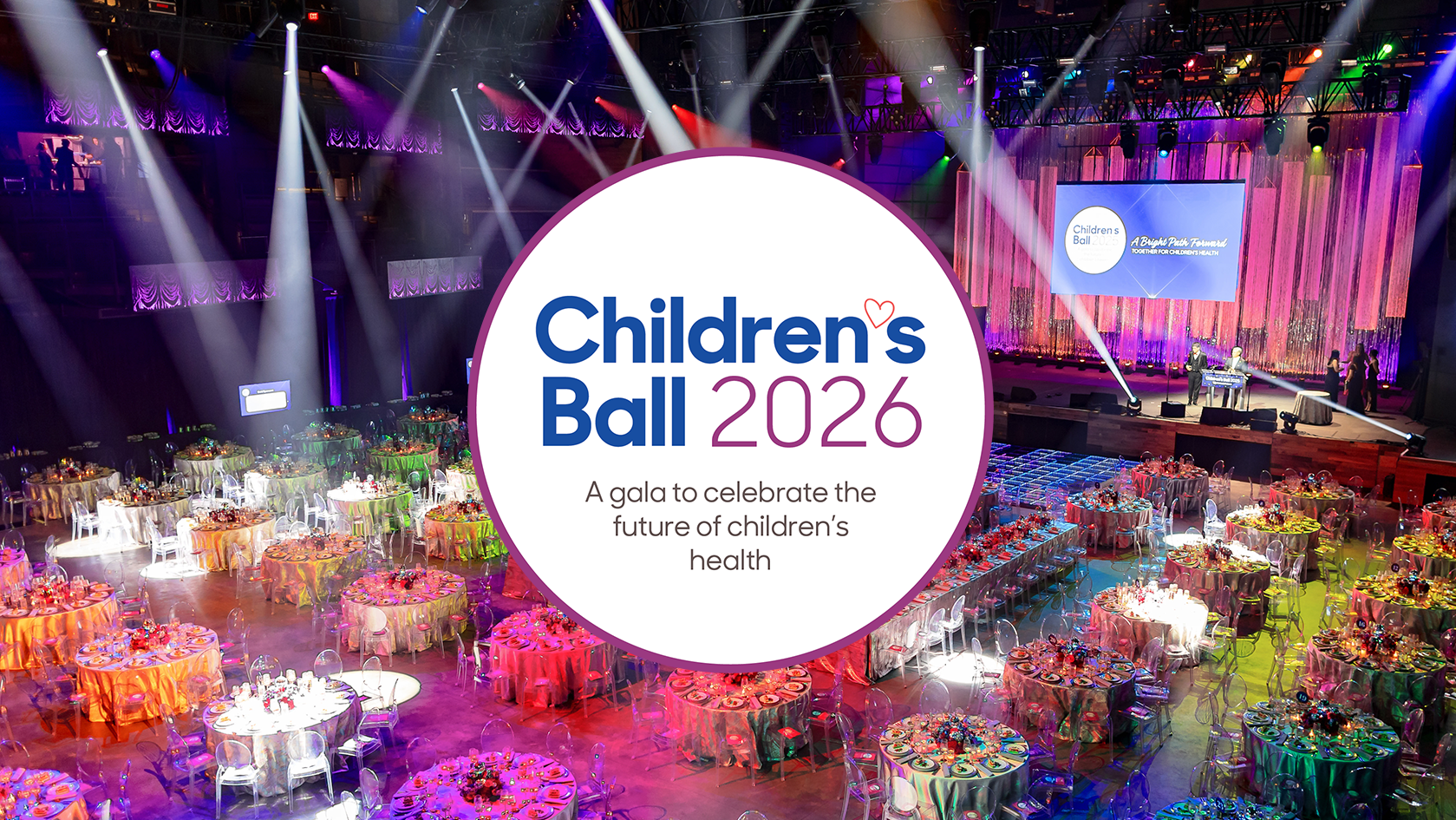 Save the Date banner for the Children's Ball 2026: A gala to celebrate the future of Children's health