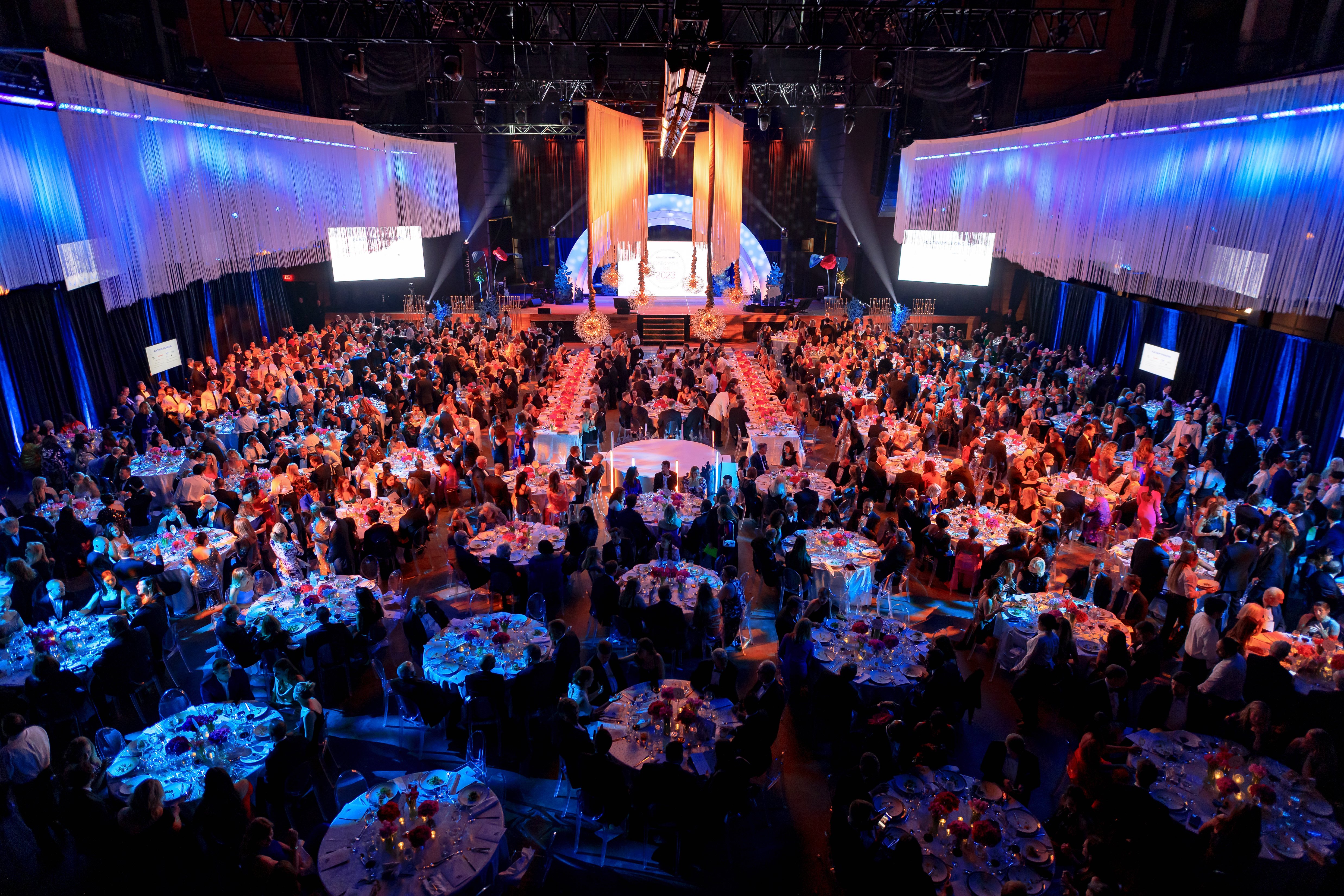 Sweeping view of the Children's Ball gala.