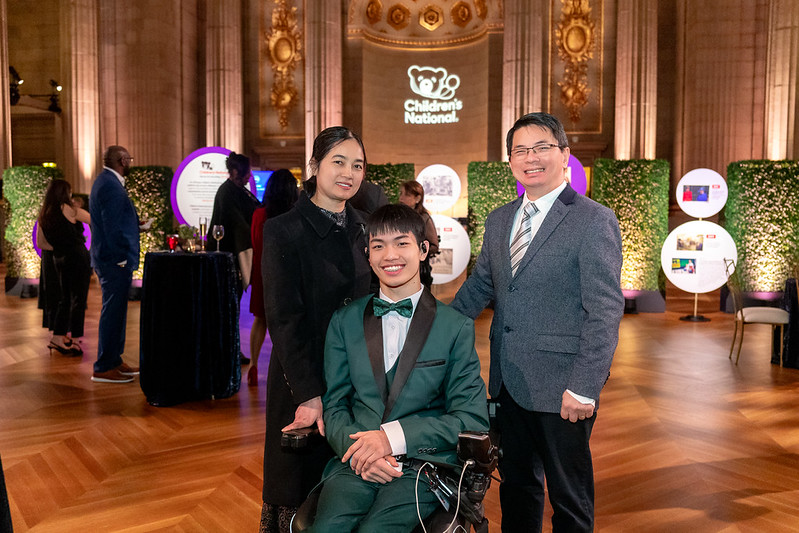 Patient ambassador, Max, poses with his family at the Trust Celebration of Gratitude event.