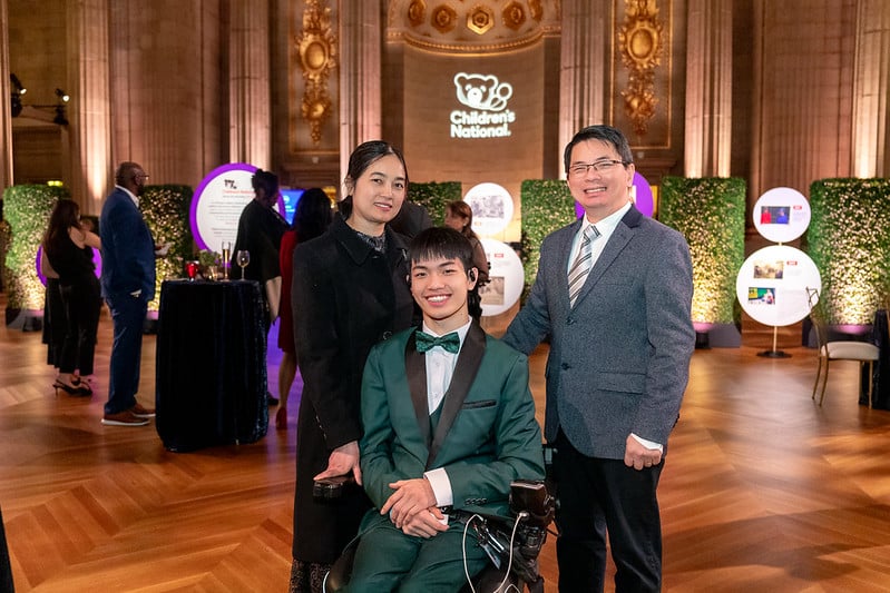 Patient ambassador, Max, poses with his family at the Trust Celebration of Gratitude event.