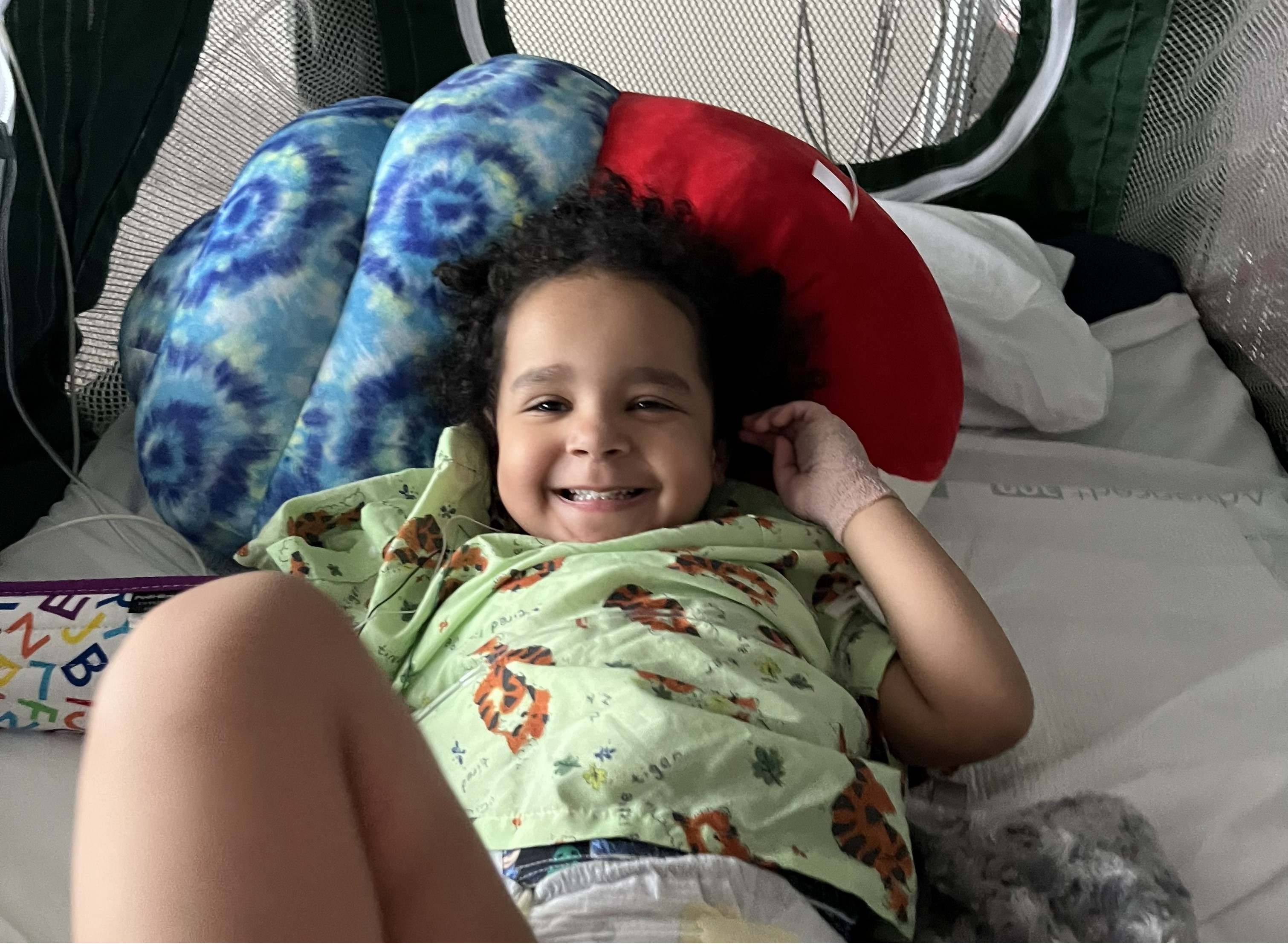 Ashley's daughter, Delilah, smiling.