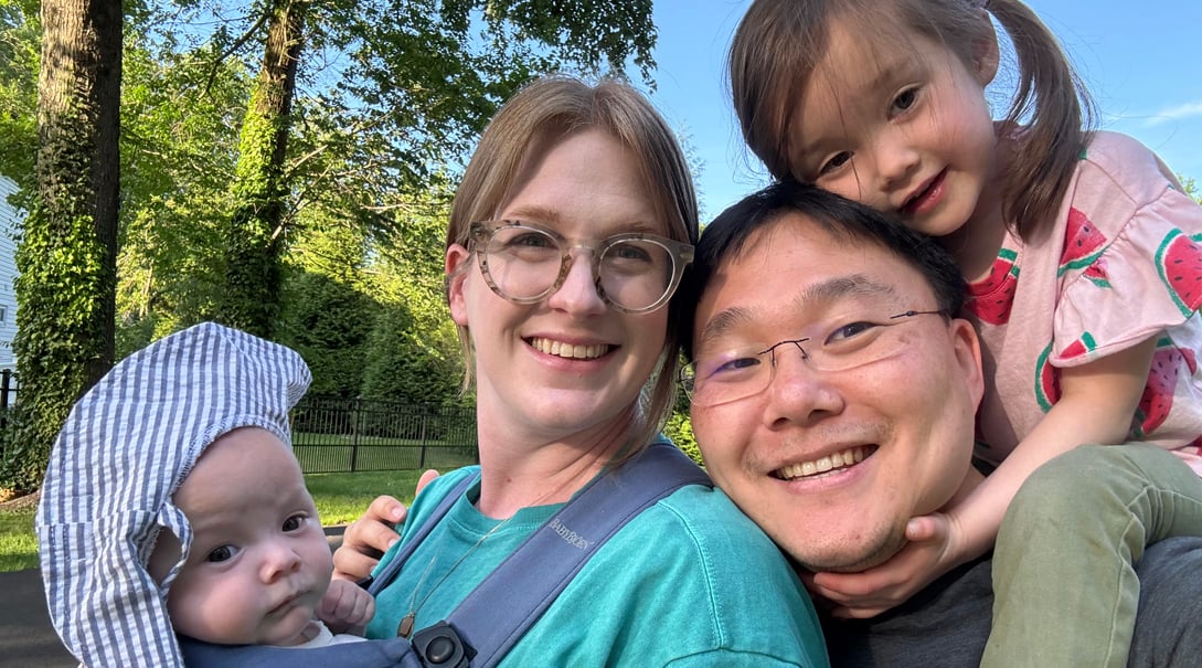 Abby with her sister and parents