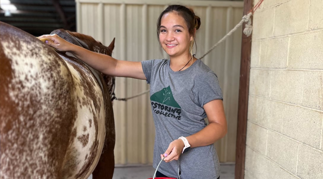 Veronica at Great and Small therapeutic riding center