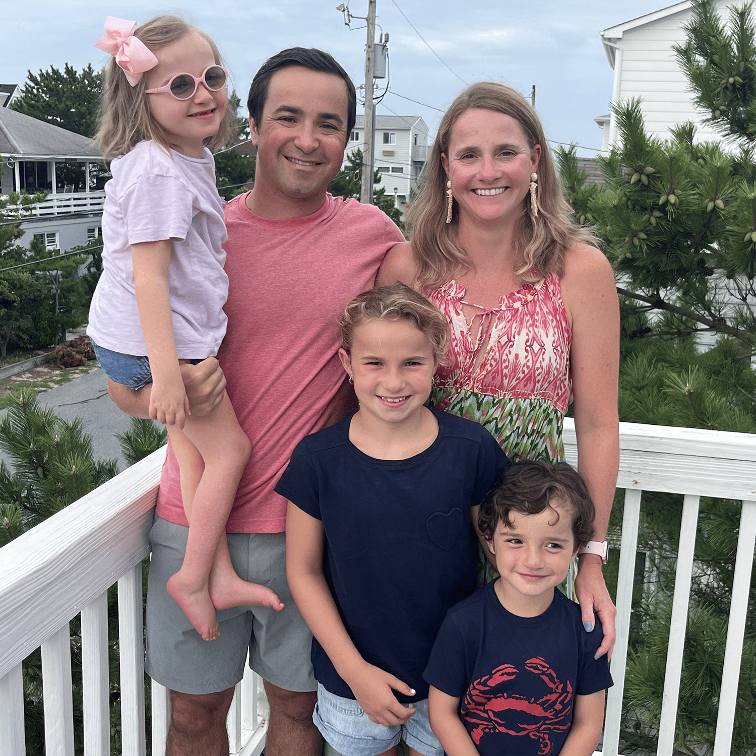 Family picture on the deck