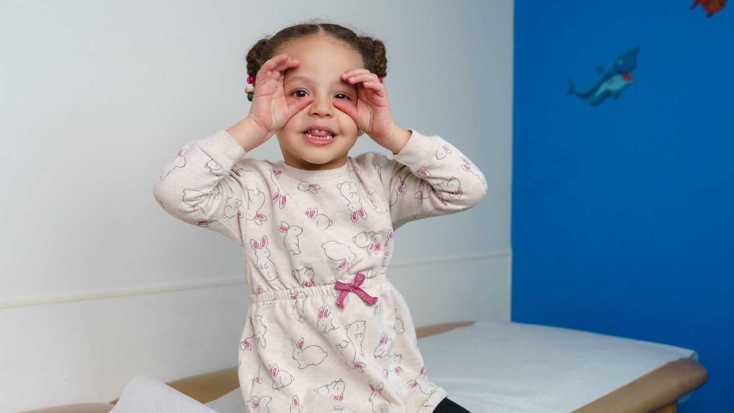 happy child in doctor's office