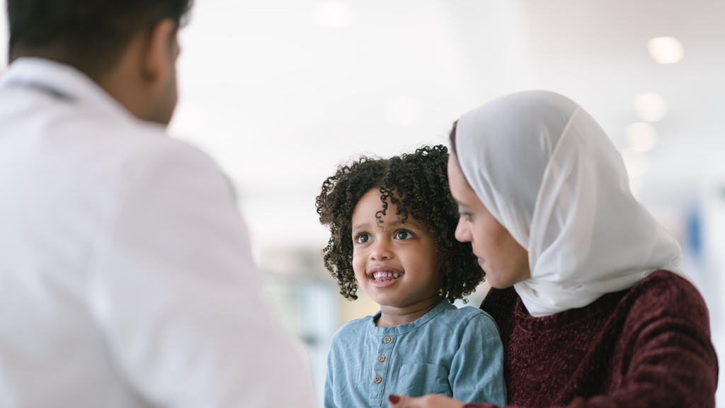 mother with child doctor consultation