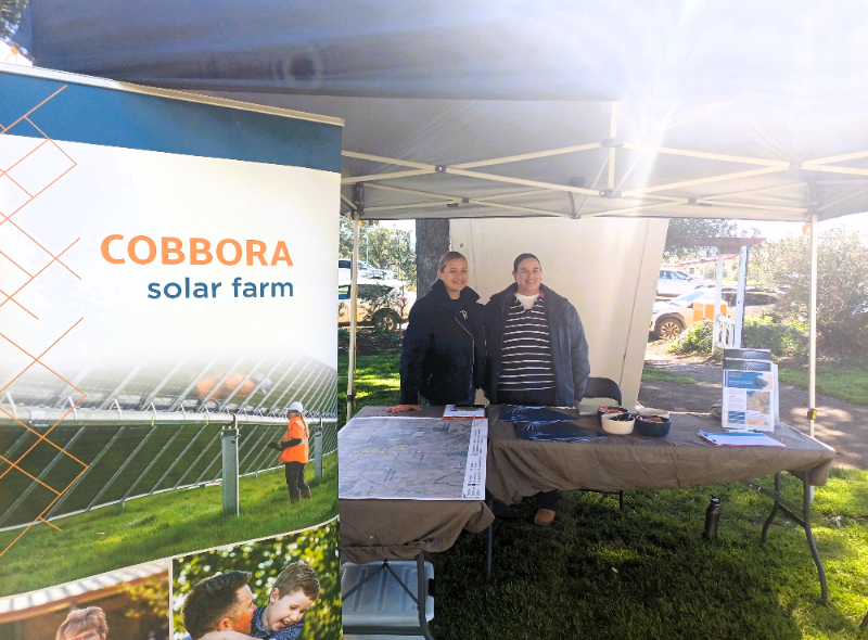 Project info session at the November Made'n'Grown market day