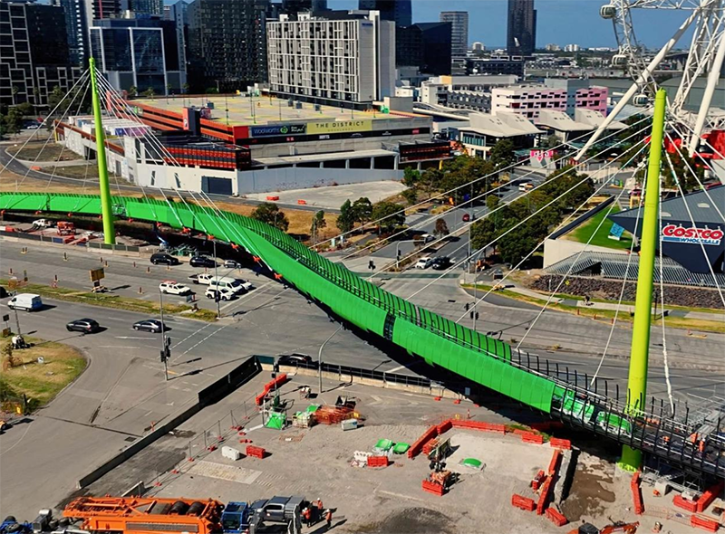 Australian-first bridge takes shape in Melbourne