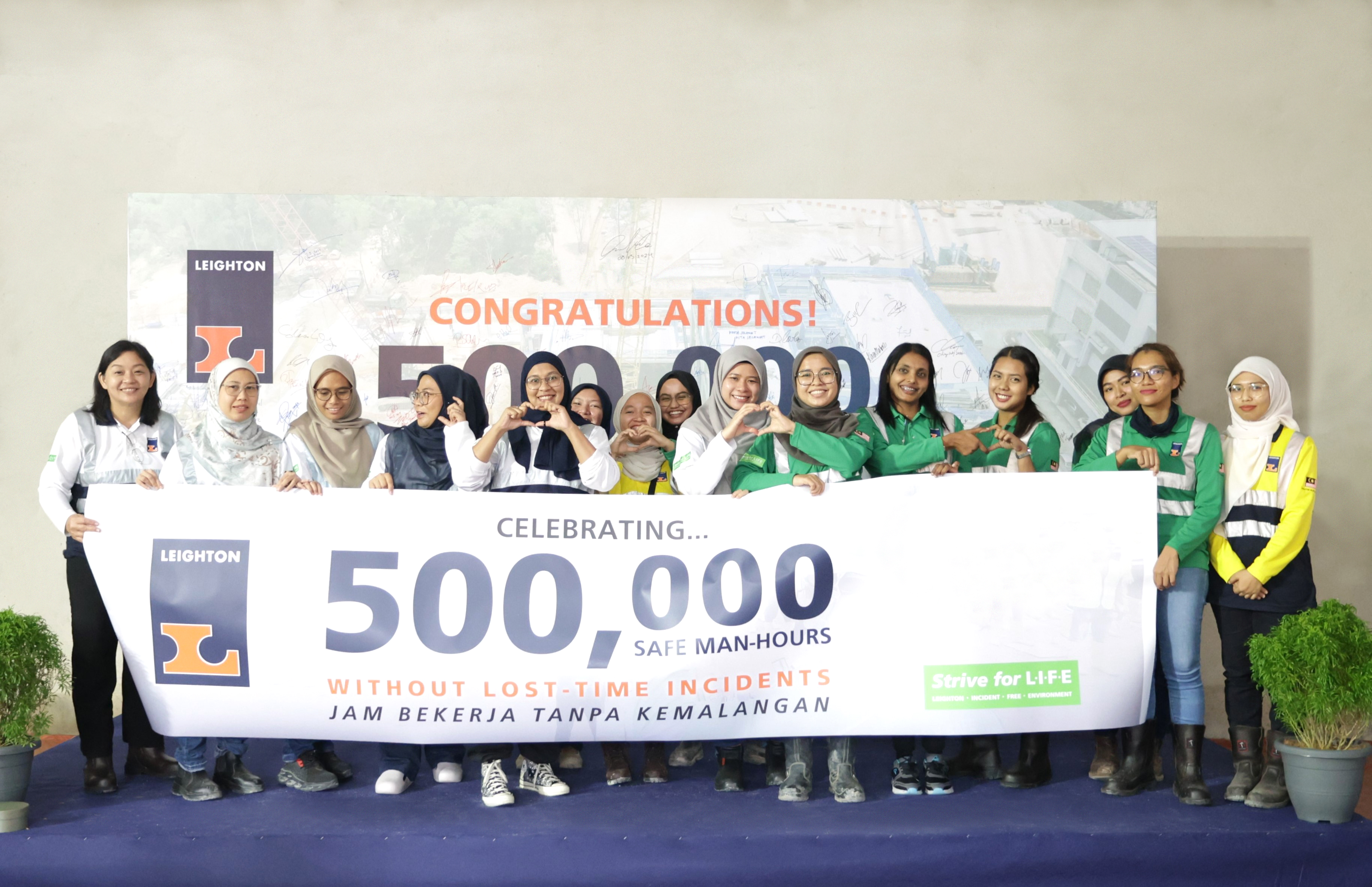 Leighton Asia Malaysia Cyberjaya achieves 500,000 safe man hours LTI-free