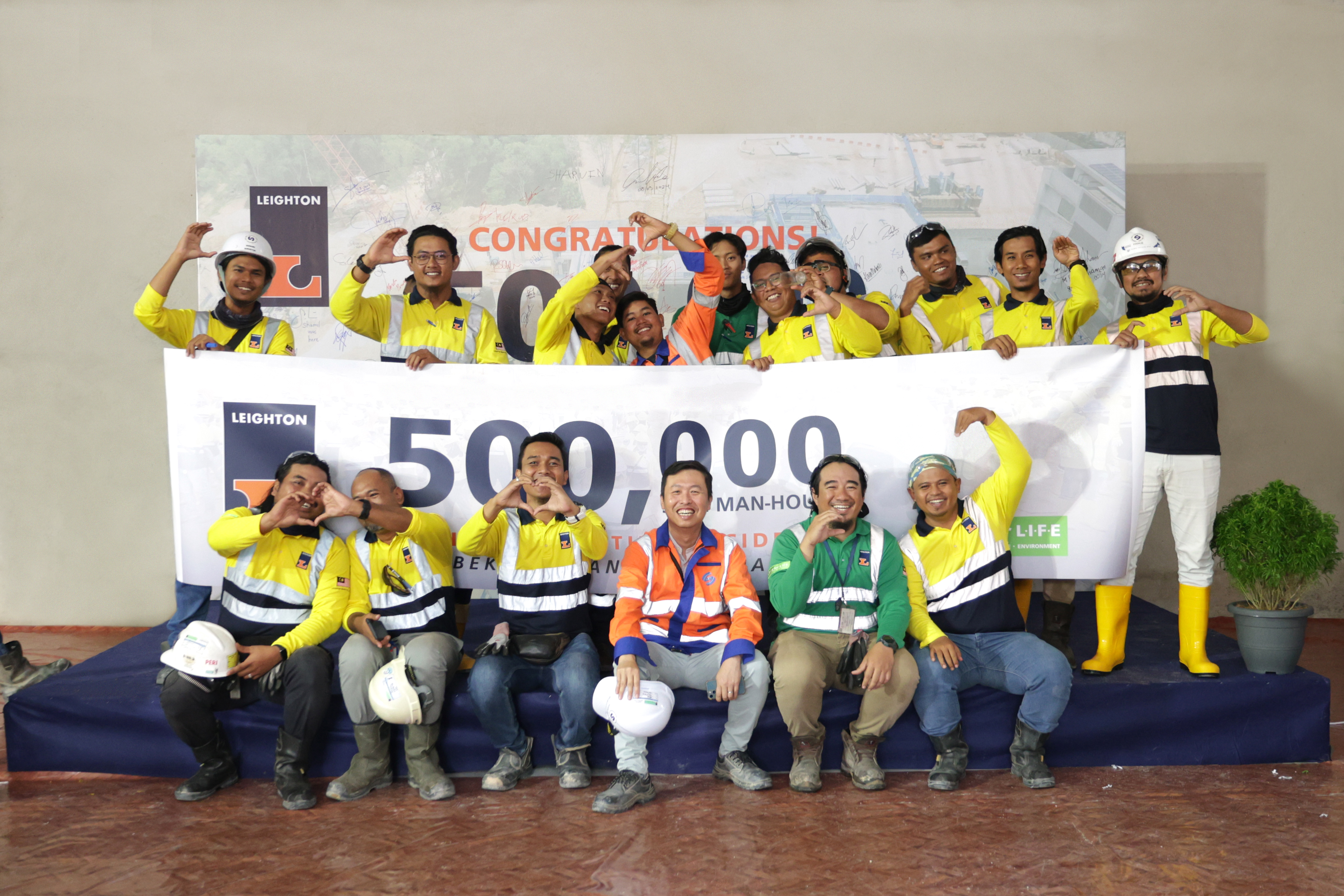 Leighton Malaysia Cyberjaya team achieves 500,000 safe man-hours
