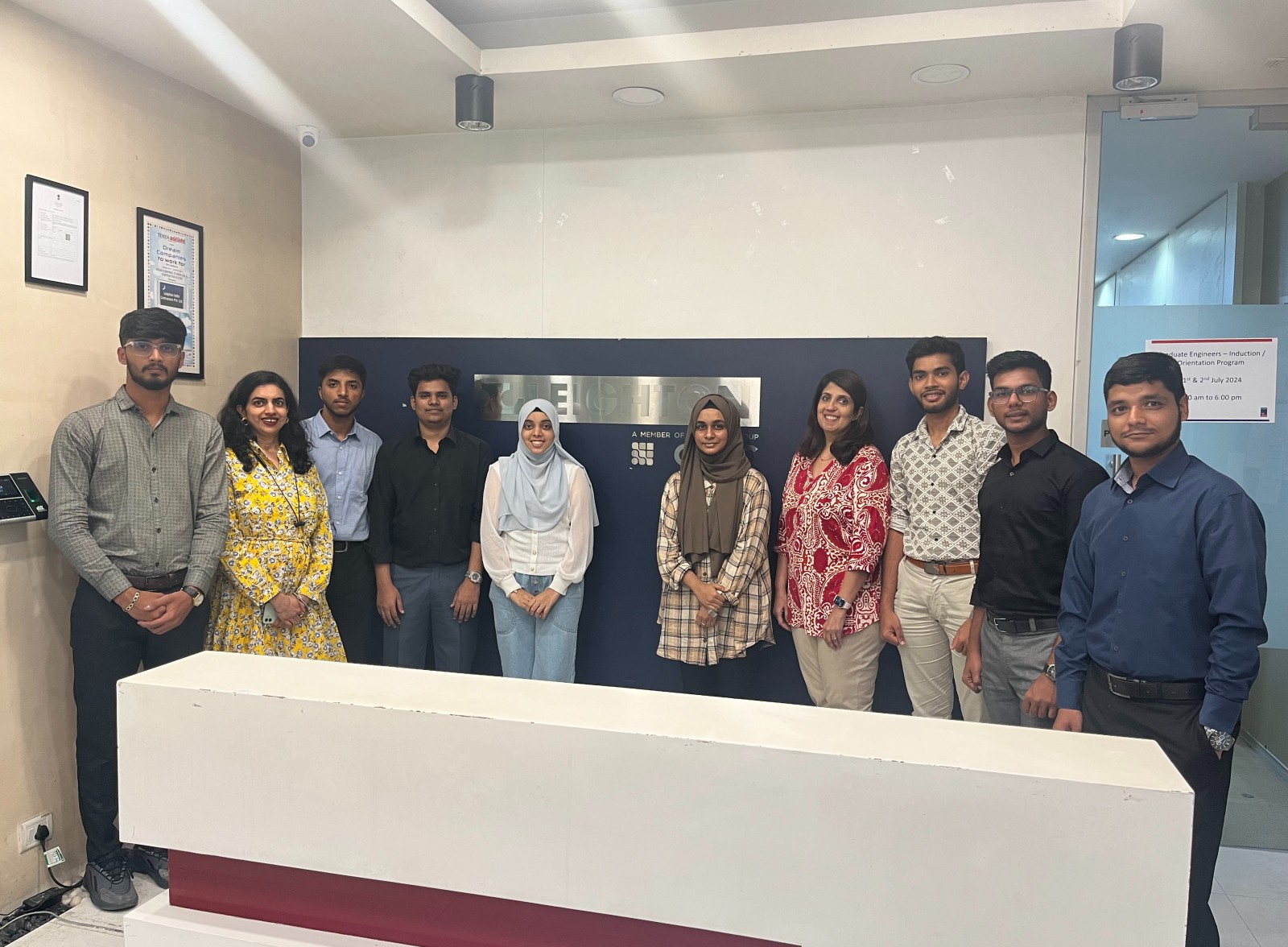 Welcome our new Graduate Engineers in India