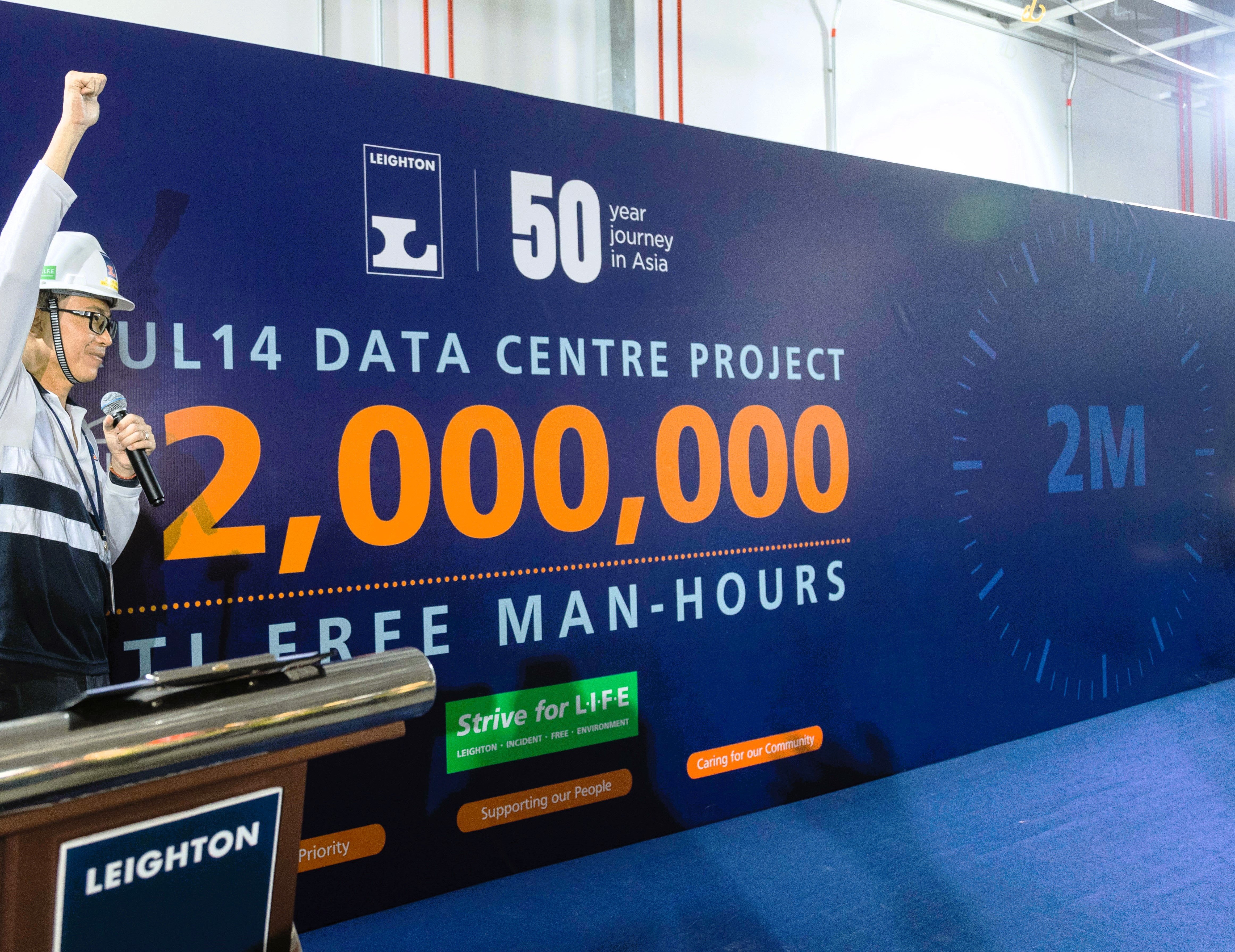 Data centre project's significant safety milestone