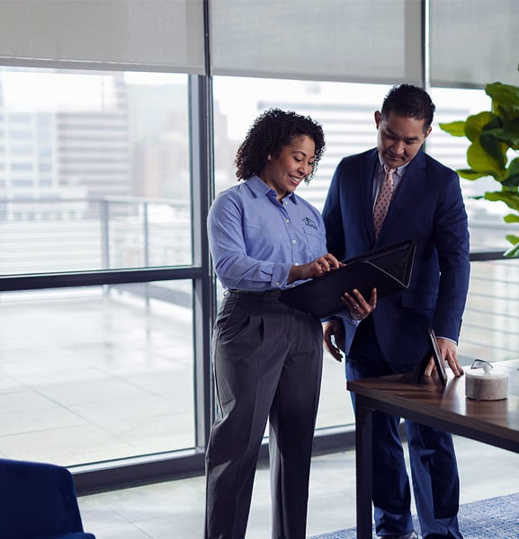 CEO discussing plans