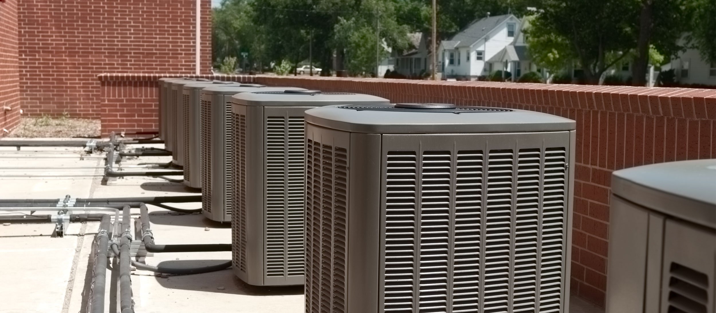 Air conditioning units on a rooftop