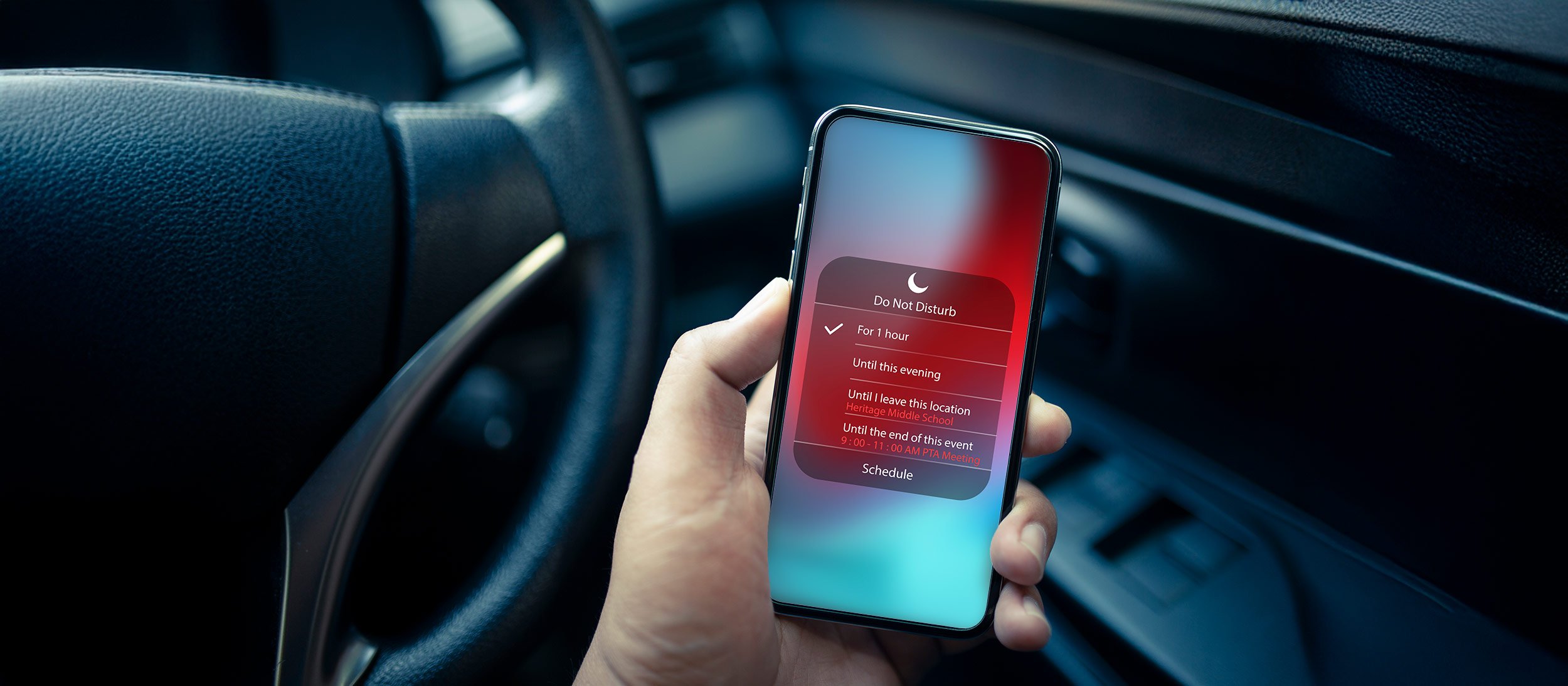 Setting a do not disturb schedule on a phone