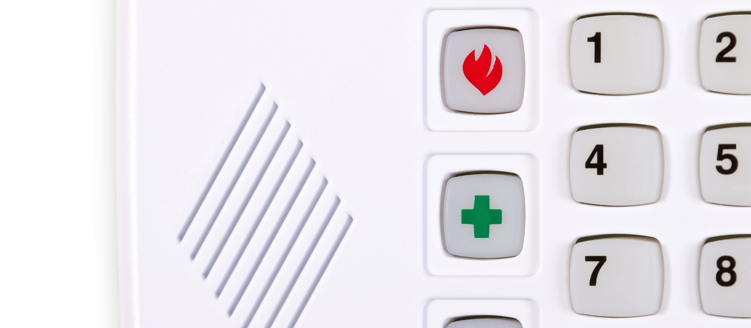 A home fire, medical and security keypad