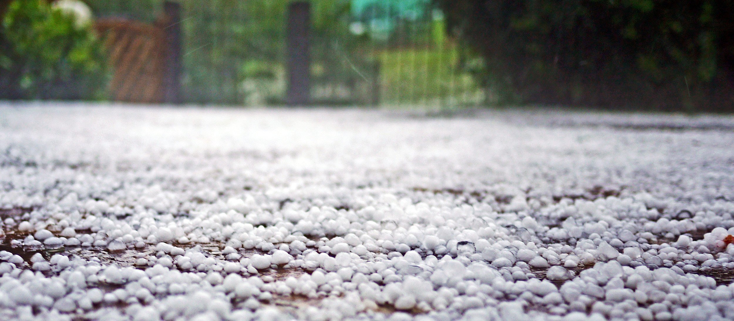 Hail on ground