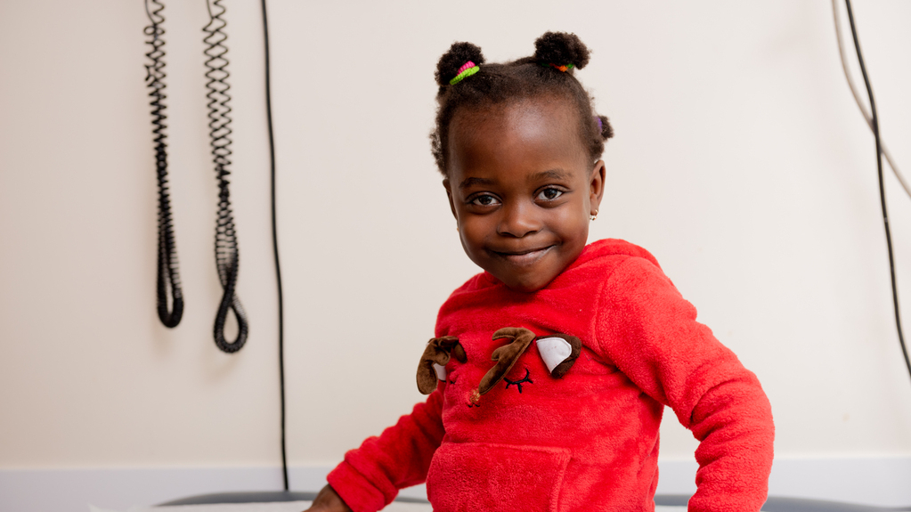 little girl smiling