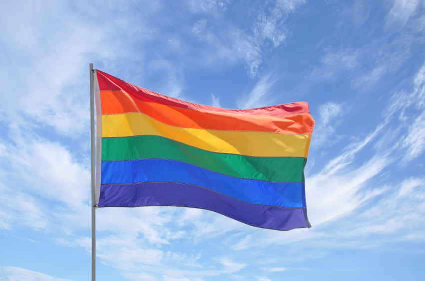 Gay pride rainbow flag