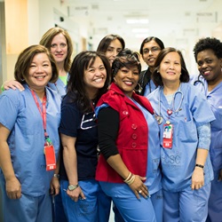 A group of nurses posing for a photo at Children's National